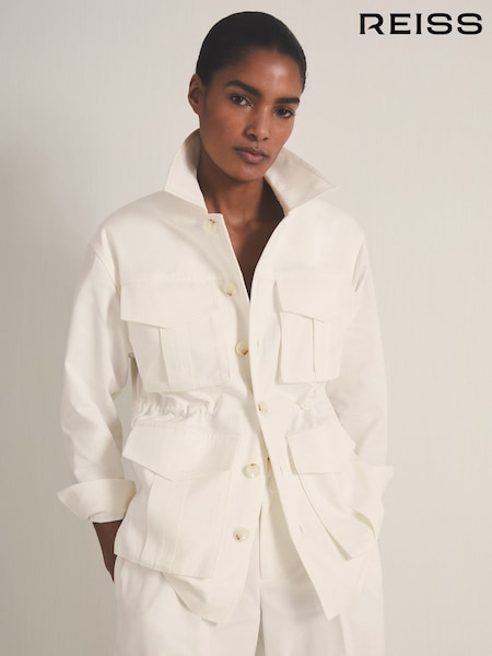 Reiss White Luca Reiss | Les 100 Ciels Utility Jacket (F18146) | €330