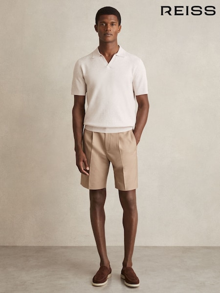 Reiss Soft Camel Sussex Relaxed Drawstring Shorts (F18154) | €113