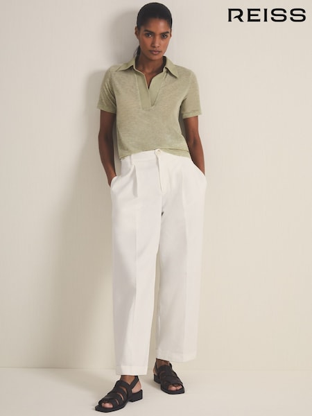 Reiss Sage Wren Reiss | Les 100 Ciels Polo Shirt With Cashmere (F18160) | €149