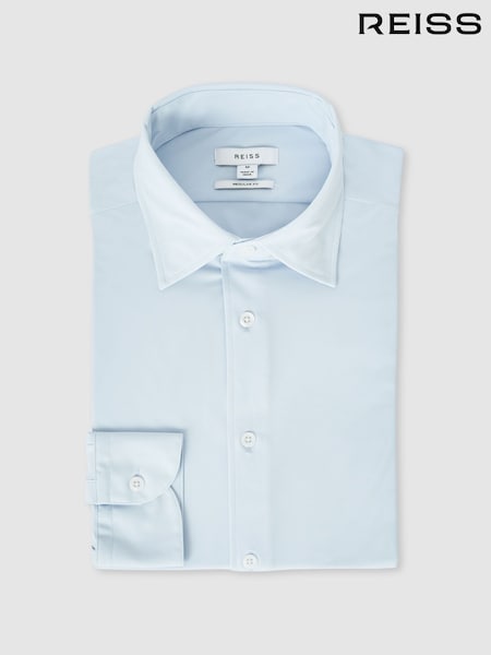 Reiss Soft Blue Voyager Long-Sleeve Travel Shirt (F18169) | €195