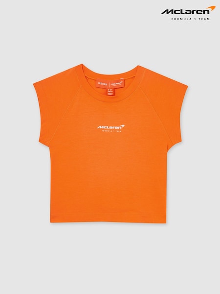 Portocaliu - Tricou scurt cu logo Reiss Grace McLaren F1 Team (F18175) | 198 LEI