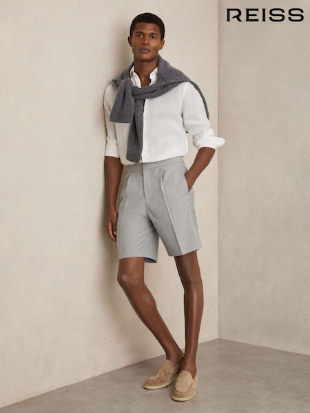 Gris suave - Reiss Sussex Relaxed Drawstring Shorts (F18186) | 95 €