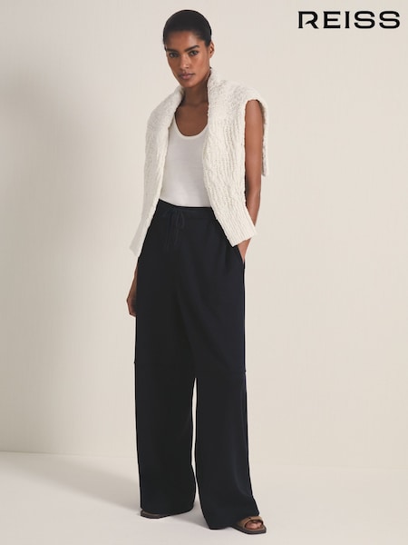 Reiss Navy Lenny Reiss | Les 100 Ciels Wide-Leg Joggers (F18209) | €198