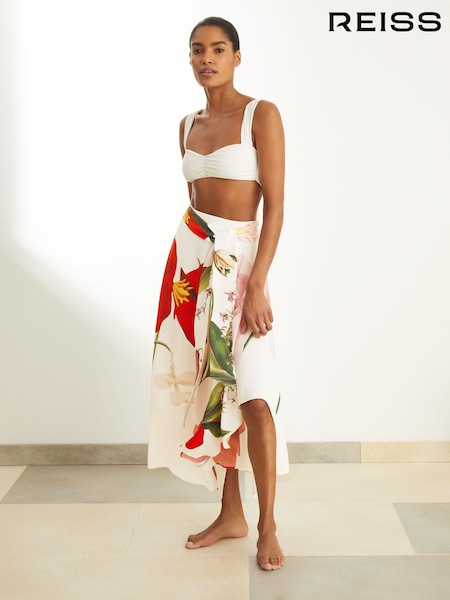 Reiss Ivory Kassia Reiss | NYBG Floral Midi Skirt (F18344) | €276