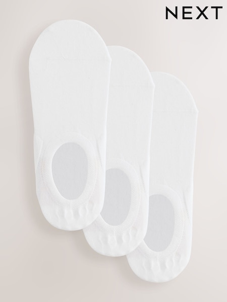 לבן - Invisible Socks 3 Pack (F18432) | ‏30‏₪