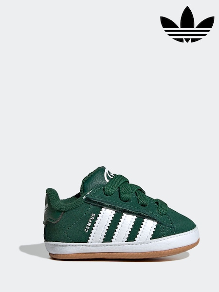 adidas Originals Green Campus Crib Hook and Loop Easy On Infant Trainers (F18438) | AED163