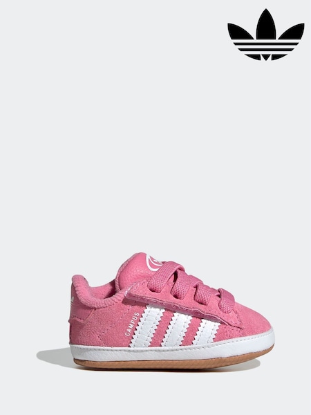 adidas Originals Pink Campus Crib Hook and Loop Easy On Infant Trainers (F18439) | €35