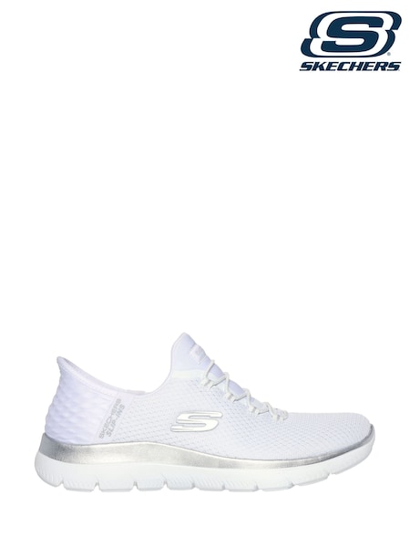 Skechers White Wide Fit Summits Diamond Dream Trainers (F18580) | €94
