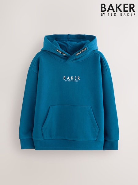 Azul cobalto - Baker by Ted Baker Heavyweight Overhead Hoodie (F18595) | R$ 255 - R$ 295