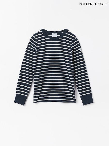 Polarn O. Pyret Blue Organic Cotton Striped Top (F18652) | €31