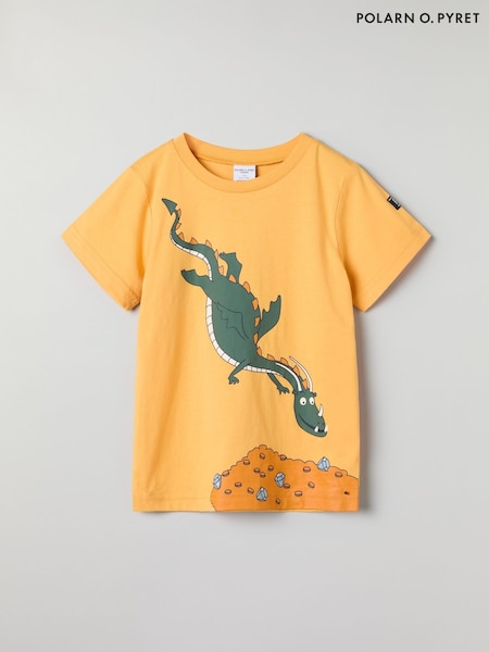Polarn O. Pyret Orange Organic Cotton Print T-Shirt (F18655) | €20