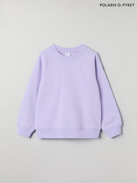 Violet - Hanorac simplu din bumbac organic Polarn O. Pyret (F18657) | 179 LEI