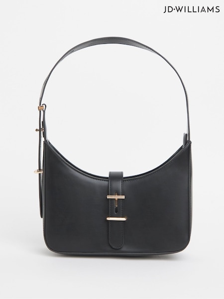 JD Williams Black Buckle Detail Shoulder Bag (F18799) | €40