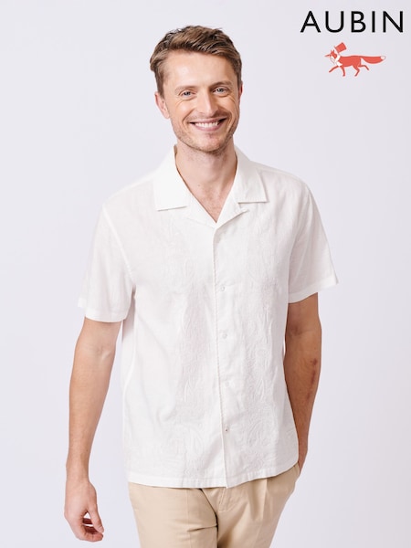 Aubin Apollo Short Sleeve White Shirt (F18839) | ‏448‏₪