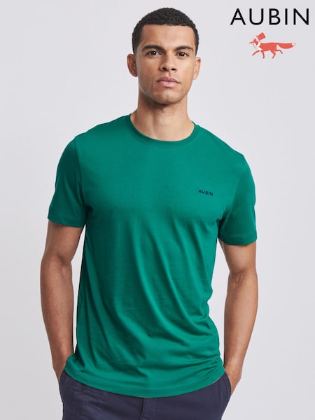 Aubin Green 100% Cotton Askern T-Shirt (F18840) | 261 LEI