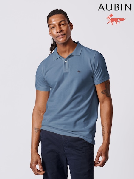 Aubin 100% Cotton Marcel Pique Polo Shirt (F18845) | 410 LEI