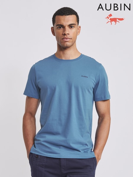 Aubin Blue 100% Cotton Askern T-Shirt (F18846) | 261 LEI