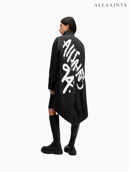 AllSaints Black Milla Parka Jacket (F18866) | €185