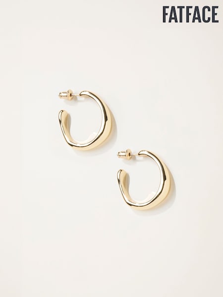 FatFace Gold Tone Chunky Hoop Earrings (F19049) | €16.50
