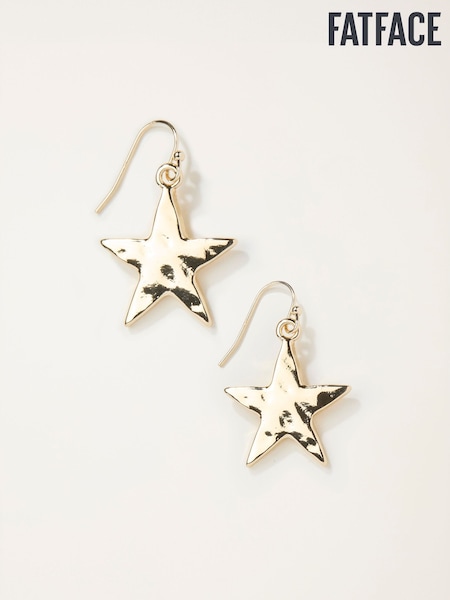 FatFace Gold Tone Large Star Drop Earrings (F19070) | €16.50
