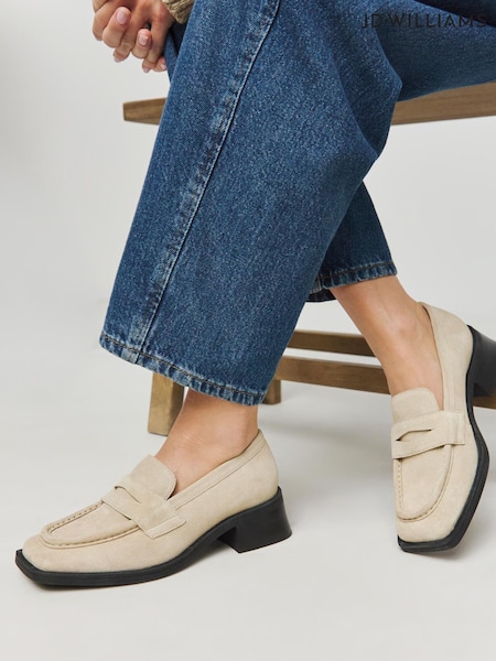 Naravni - JD Williams Low Block Heel Loafers (F19120) | € 68