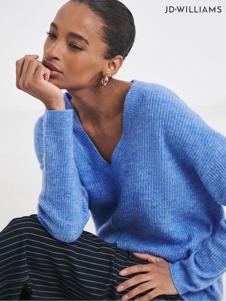 JD Williams Blue Sponge V-Neck Jumper (F19135) | €36