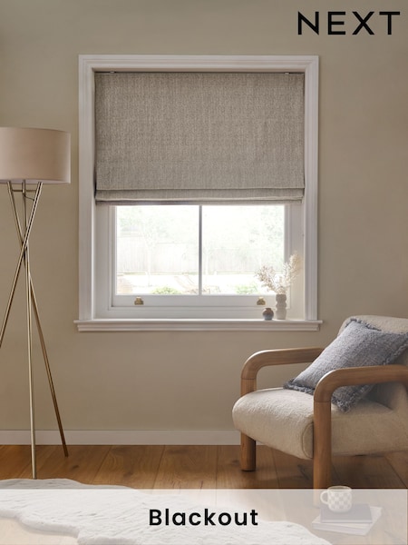 Natural Ready Made Blackout Cosy Texture Roman Blind (F19144) | €66 - €145