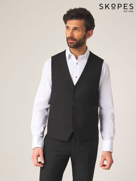 Skopes Black Single Breasted Ronson Dinner Suit Waistcoat (F19198) | €60