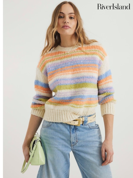River Island Orange Striped Jumper (F19260) | 2,163 UAH