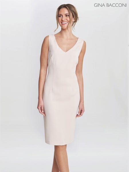 Gina Bacconi Merna Crepe Shift Dress (F19331) | ₪956