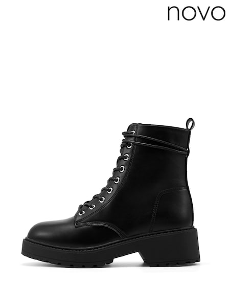 Novo Black Daylight Chunky Lace Up Boots (F19406) | €54