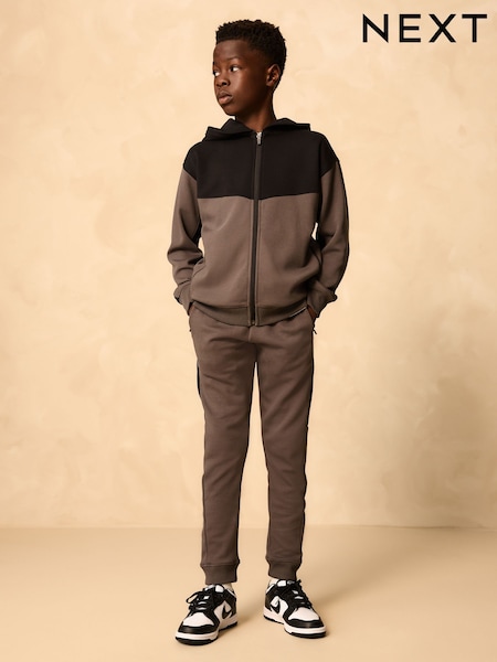 Charcoal Grey Tech Sportswear Hoodie and Joggers Set (3-16yrs) (F19453) | 148 QAR - 198 QAR