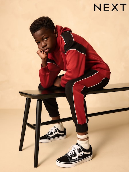 Black/Red Colourblock Hoodie Set (3-16yrs) (F19463) | 139 QAR - 178 QAR