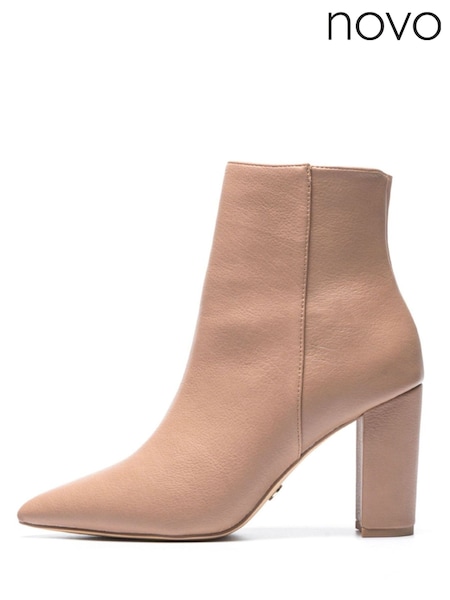 Novo Nude Kaesha Block Heel Point Toe Ankle Boots (F19537) | €53