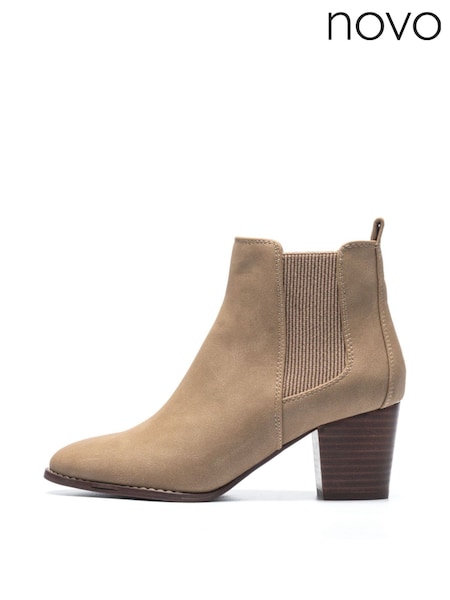 Novo Natural Jacob Mid Block Heel Chelsea Boots (F19551) | €61