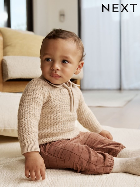 Neutral Baby Knitted Top and Trousers Set (0mths-2yrs) (F19562) | €38 - €41