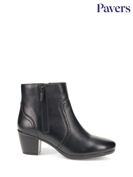 Pavers Red Leather Ankle Boots (F19652) | $105