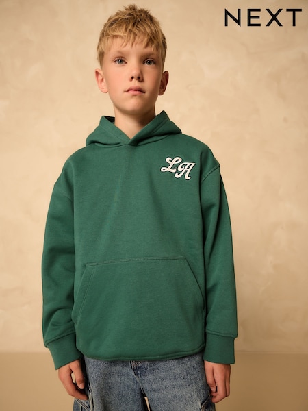 Green Plain Jersey Hoodie (3-16yrs) (F19700) | R$ 90 - R$ 135