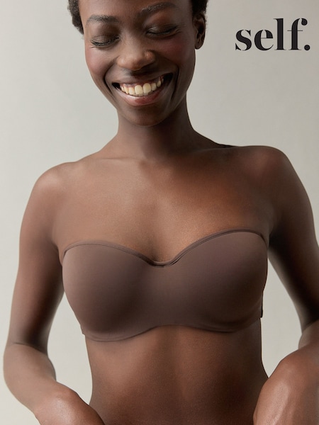 self. Bitter Chocolate Nude Lightly Lined Strapless Multiway Bra (F19746) | €22.50