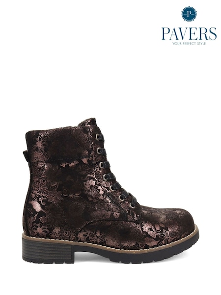 Pavers Black Ashbourne Extra Wide Boots (F19753) | €71
