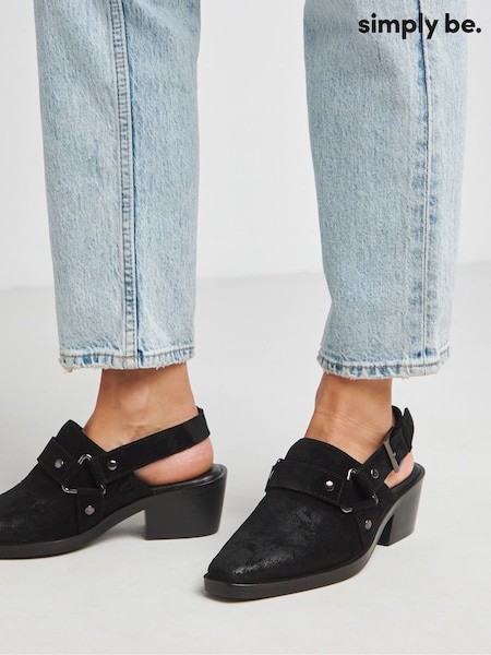 Simply Be Western Detailed Shoes In Extra Wide Fit (F19767) | € 79
