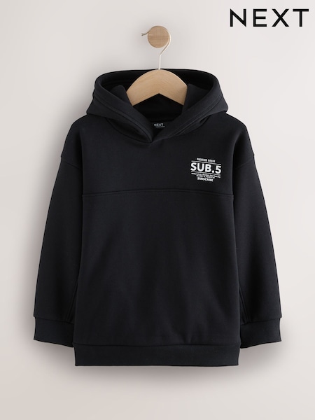 Black Print Hoodie Subscribe (3-16yrs) (F19781) | €25 - €32
