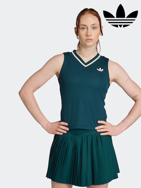 adidas Dark Green Tennis Pro Climacool Tank Top (F19849) | AED320