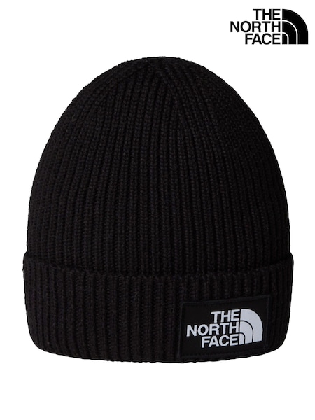 The North Face Black Kids Logo Cuffed Beanie Hat (F19877) | €33