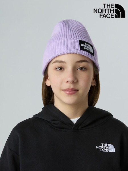 The North Face Purple Kids Logo Cuffed Beanie Hat (F19886) | €33