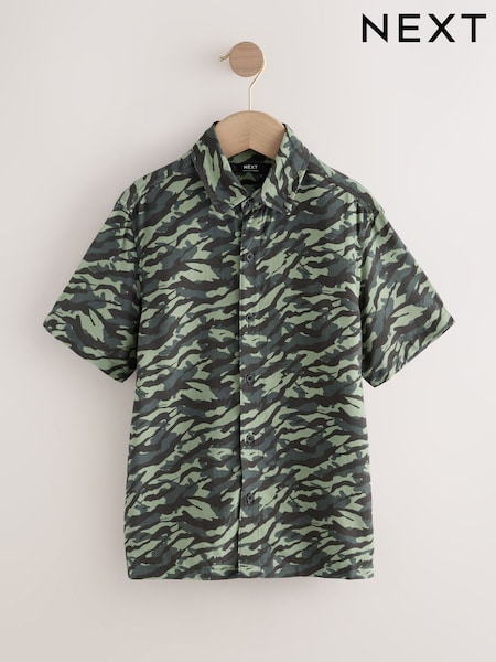 Camouflage Short Sleeve Printed Shirt (3-16yrs) (F19892) | €20 - €27
