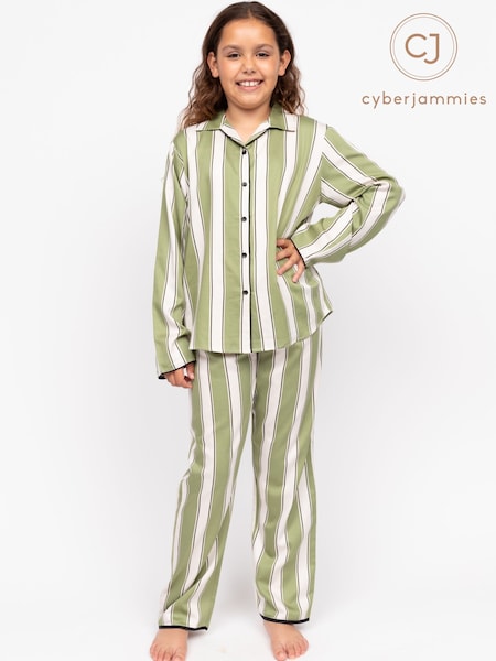 Cyberjammies Green Minijammies Printed Long Sleeve Pyjamas Set (F19899) | R$ 245