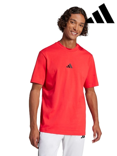 adidas Red Small Essentials Logo Single Jersey T-Shirt (F19909) | R$ 195