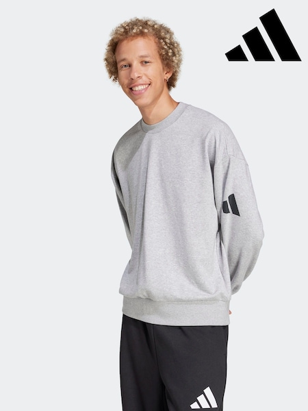 adidas Grey Loose Fit Essentials 3 Bar Logo Sweatshirt (F19911) | R$ 395