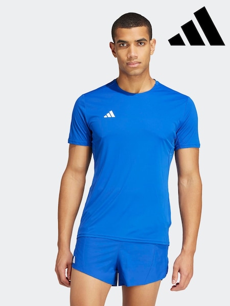 adidas Blue Adizero Essentials Running T-Shirt (F19924) | AED146